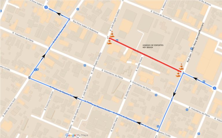 Corrida noturna altera trânsito no Centro de São José dos Pinhais neste sábado (07)