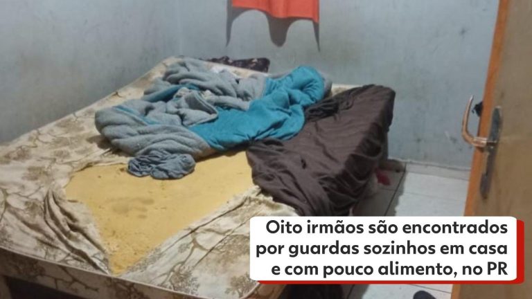 Oito irmãos são abrigados no Paraná após serem encontrados em casa sozinhos e com pouco alimento, diz Guarda Municipal; polícia investiga