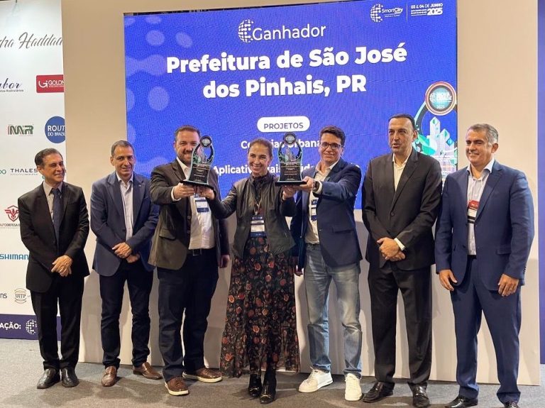 São José dos Pinhais recebe Prêmio InovaCidade 2025 com projetos inovadores em saúde e meio ambiente