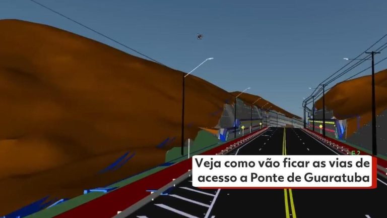 Ponte de Guaratuba chega a 70% de conclusão; veja como vão ficar as vias de acesso