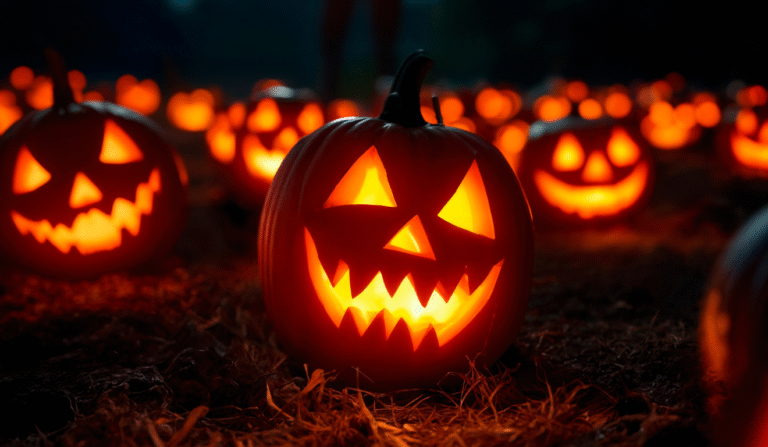 Na virada de sexta-feira (31) para s&aacute;bado (1&deg;), haver&aacute; uma programa&ccedil;&atilde;o especial de Halloween em Curitiba. Na imagem ilustrativa, vemos diversas ab&oacute;boras tradicionais do Halloween, com a parte da frente cortada como se fosse um rosto.