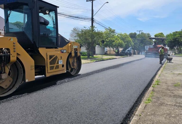 Recapeamento asfáltico avança no Jardim Cruzeiro e melhora mobilidade em bairro de São José dos Pinhais