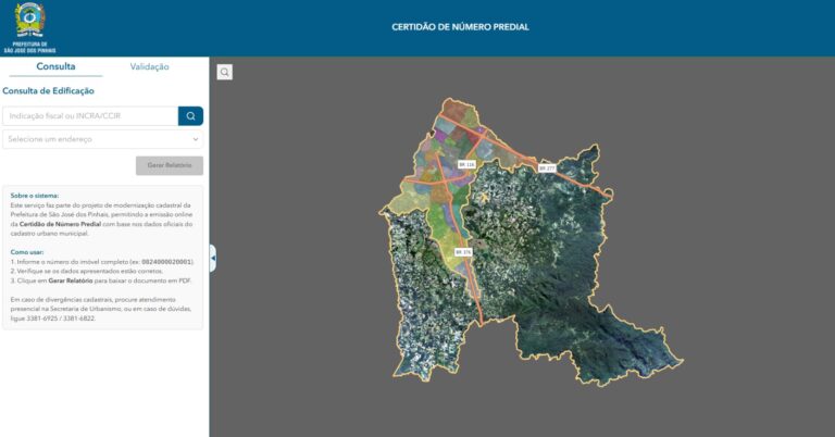 São José dos Pinhais lança serviço digital para emissão online da Certidão de Número Predial
