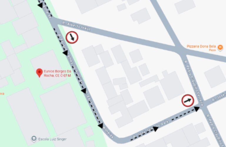Rua Eduardo Lemes de Almeida, no bairro Contenda, terá mudança de sentido a partir desta quarta-feira (11)