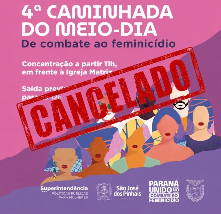 4ª Caminhada do Meio-Dia de Combate ao Feminicídio é cancelada devido às condições climáticas