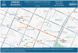 São José dos Pinhais terá bloqueios temporários durante a 4ª Caminhada do Meio-Dia de Combate ao Feminicídio 
