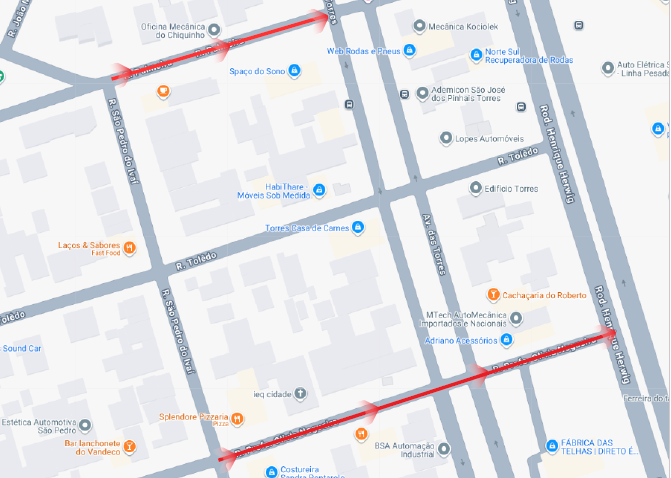 Prefeitura de São José dos Pinhais informa mudanças em vias do bairro São Pedro a partir desta quarta-feira (22)