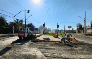 Obras de recape e melhorias viárias avançam no bairro São Pedro para nova ligação entre vias
